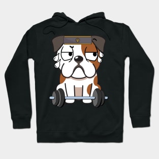 Funny bulldog is exercising Hoodie